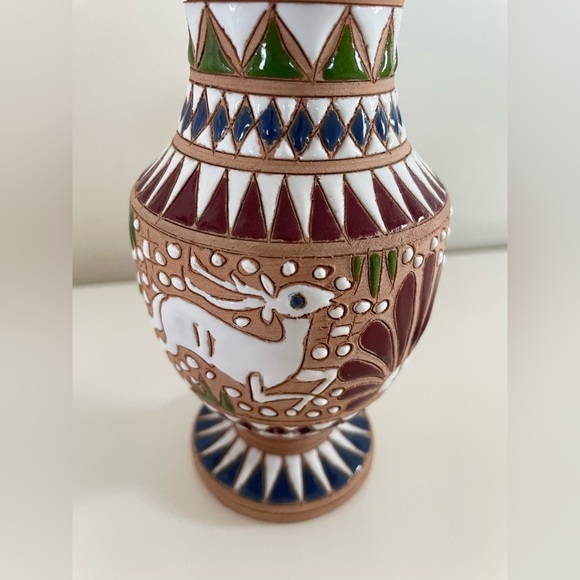 Handcrafted Greek Mythology Multicolor Pottery Home Decor Vase - Picture 6 of 13
